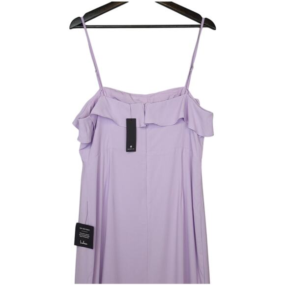 NWT Lulus Lively Evenings Lavender Strappy Tiered Maxi Dress XL Fairy Flowy - Picture 6 of 15